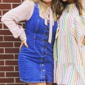 Jean button up dress